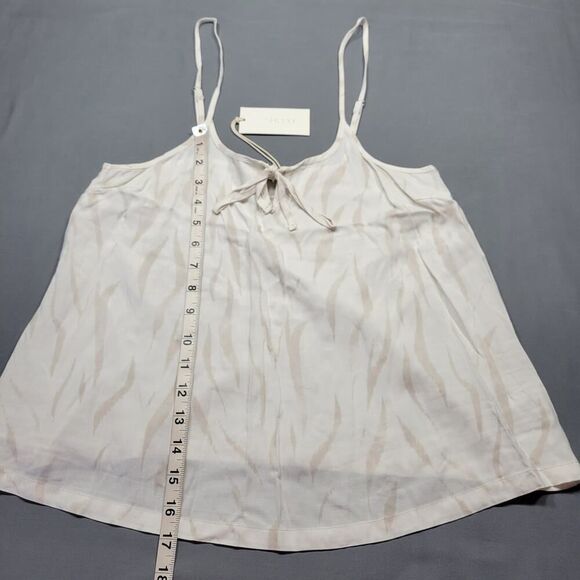 Z Supply Cream Tan Tank Zebra Preppy Crop Lightweight Sheer NEW $49 Women XS Top - Picture 7 of 11